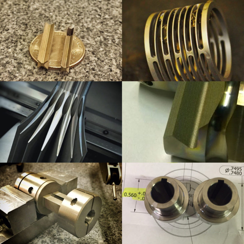 Example images of electrical discharge machining